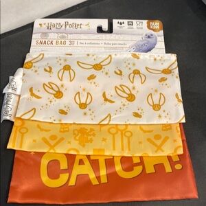 Warner Bros. Golden Snitch Snack Bags - Set of 3